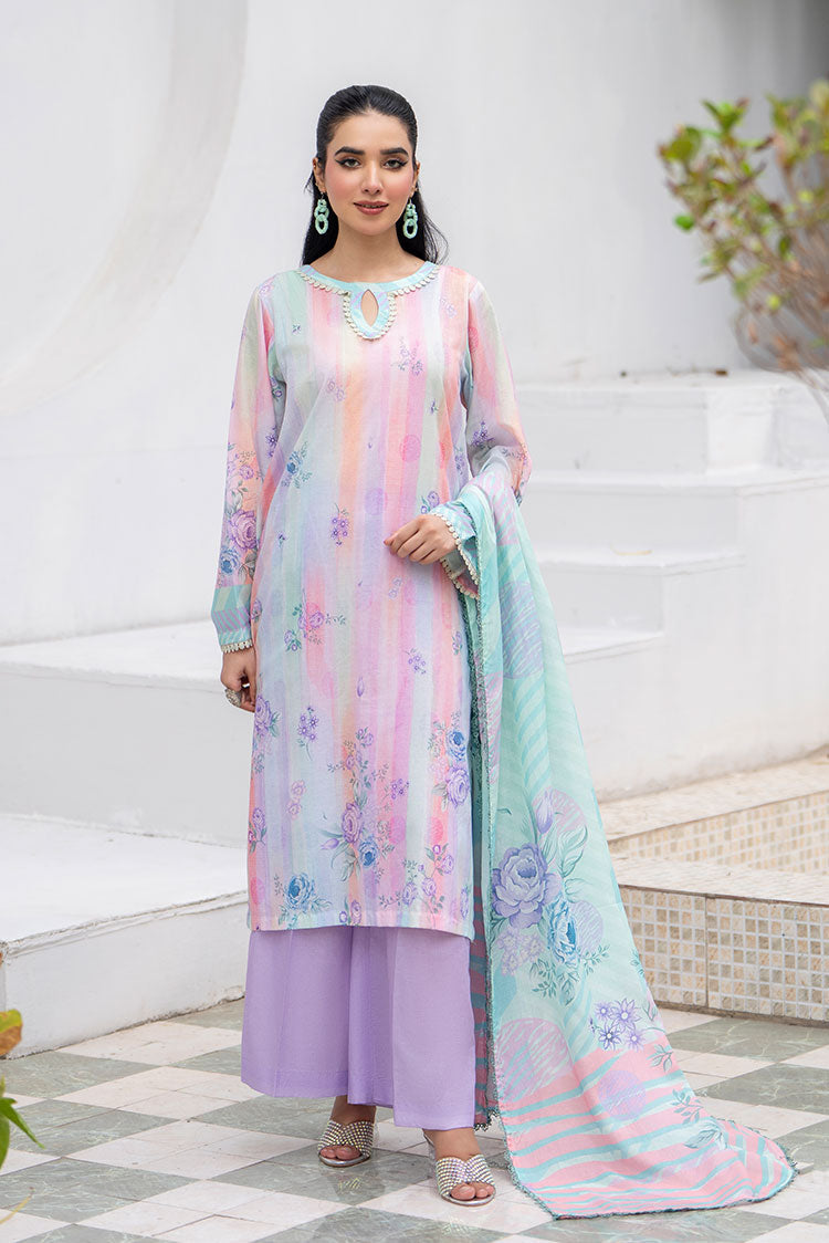 3-PC Unstitched Printed Lawn Suit