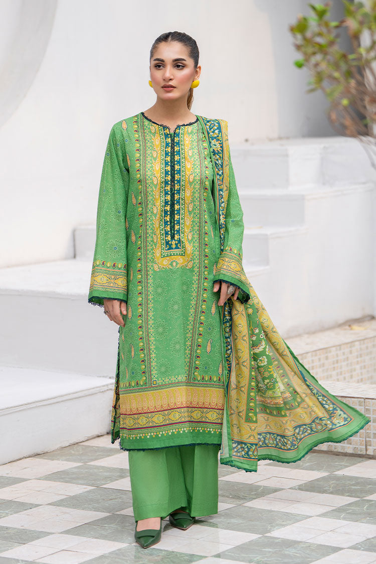 3-PC Unstitched Printed Lawn Suit