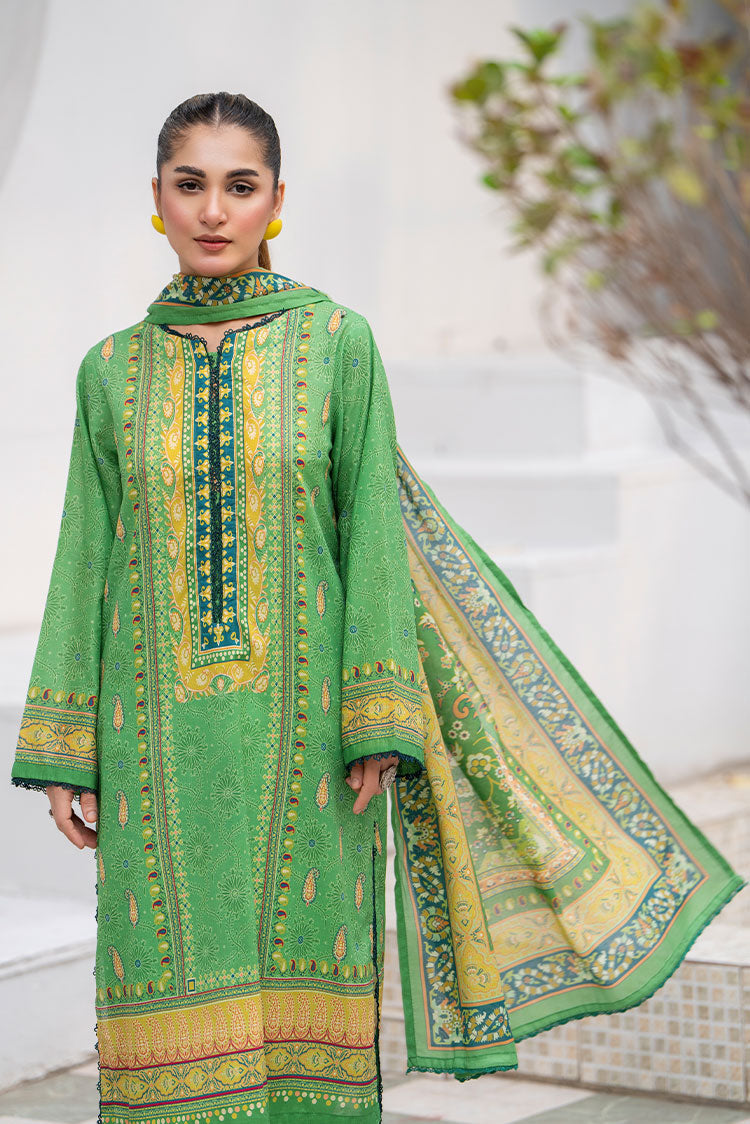3-PC Unstitched Printed Lawn Suit