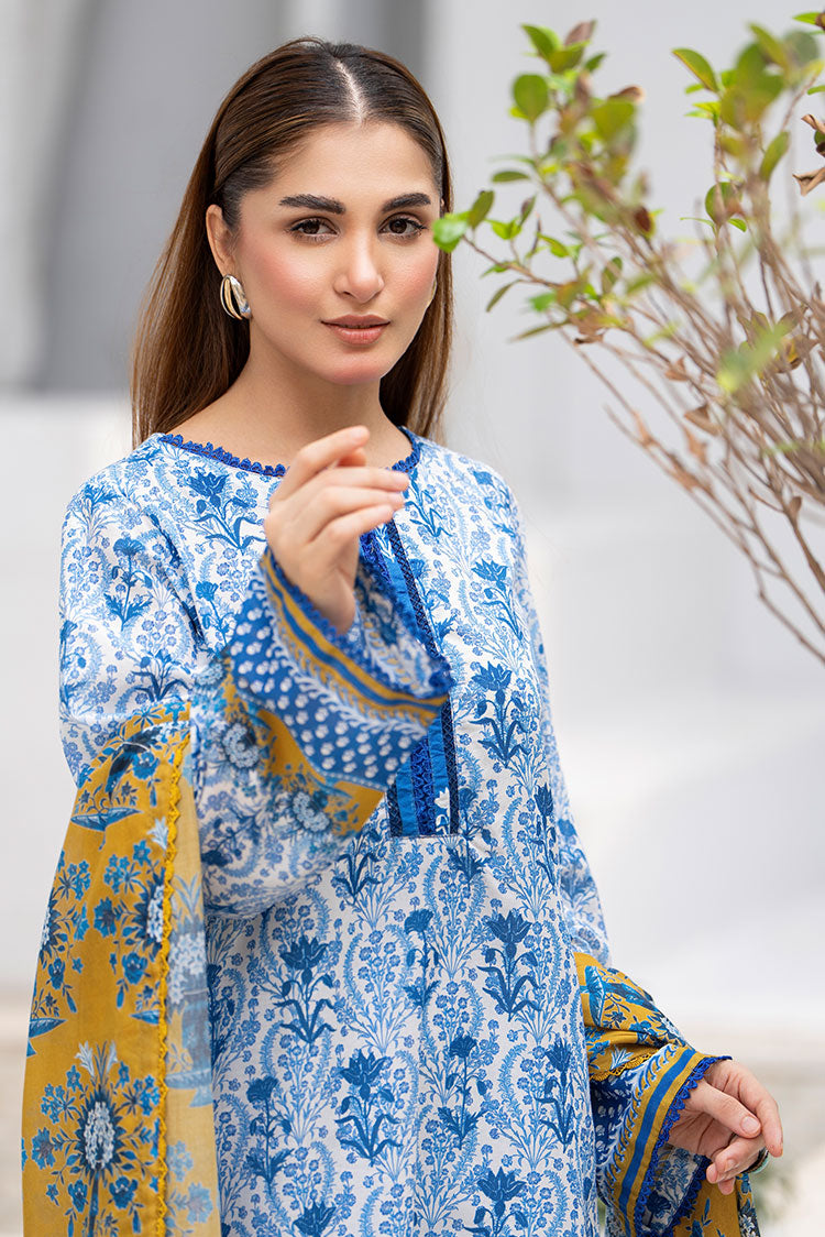 3-PC Unstitched Printed Lawn Suit