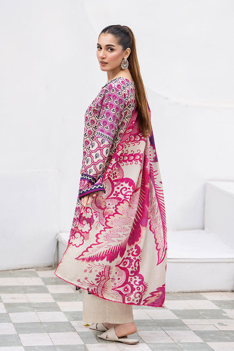3-PC Unstitched Printed Lawn Suit