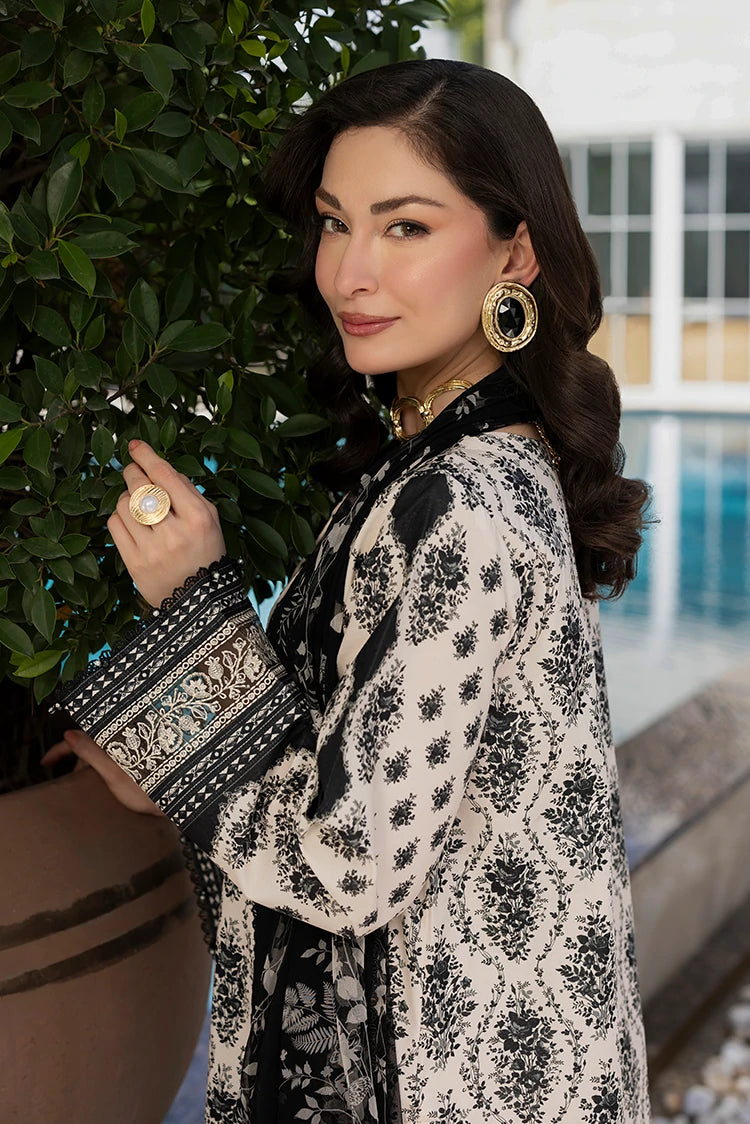 3-PC Unstitched Embroidered Lawn Suit