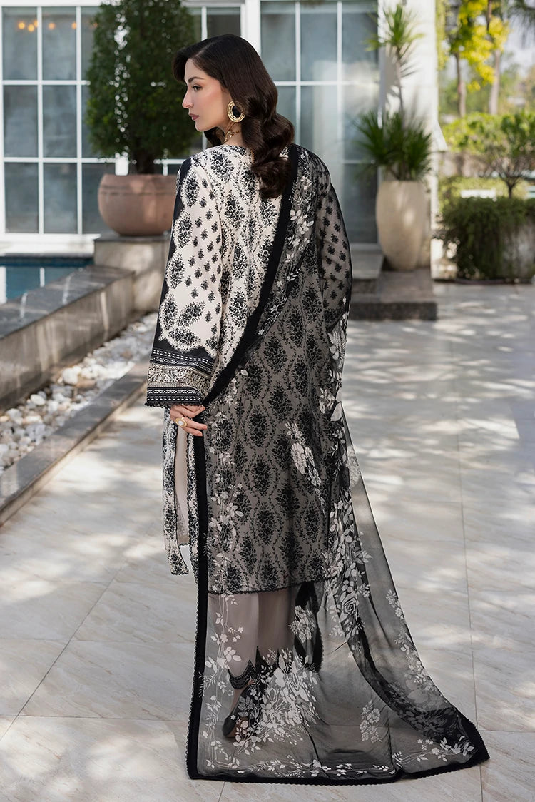 3-PC Unstitched Embroidered Lawn Suit