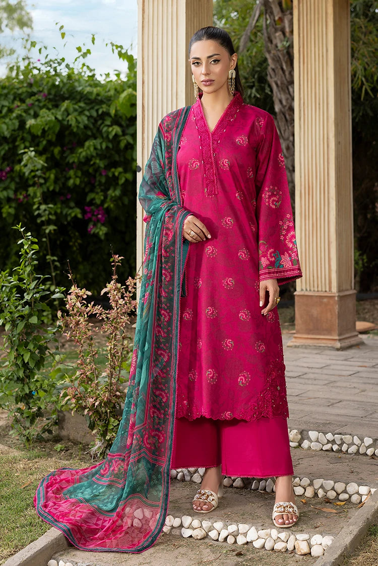 3-PC Unstitched Embroidered Lawn Suit