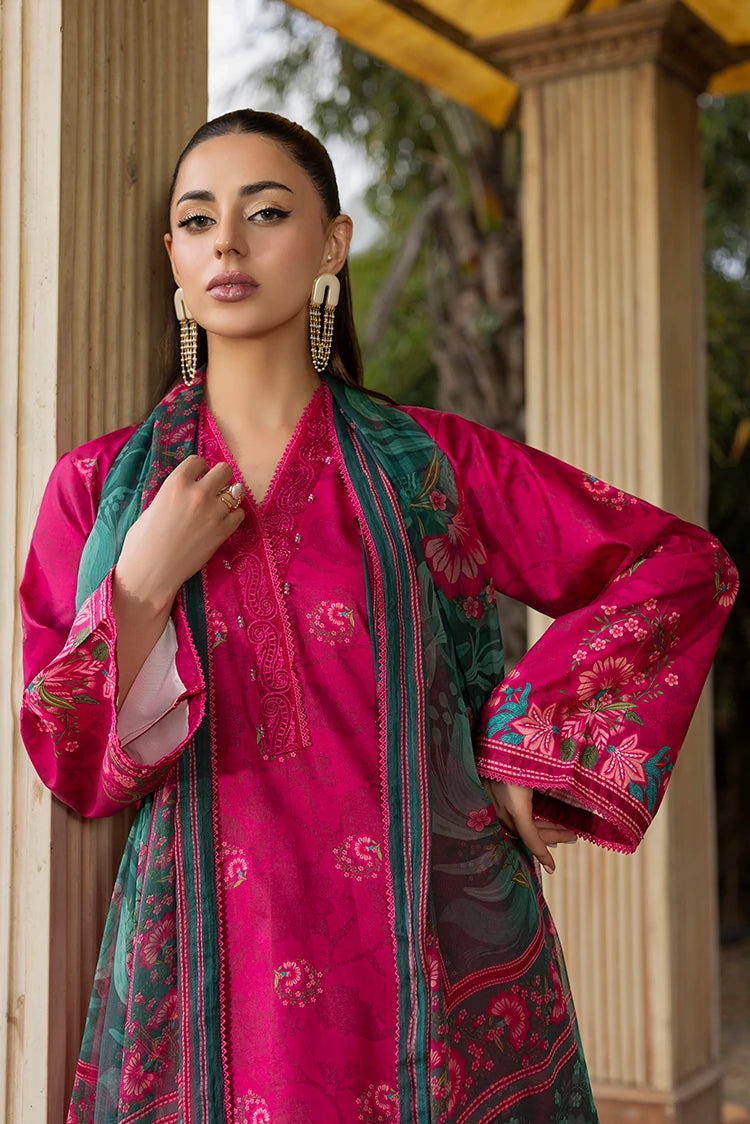 3-PC Unstitched Embroidered Lawn Suit
