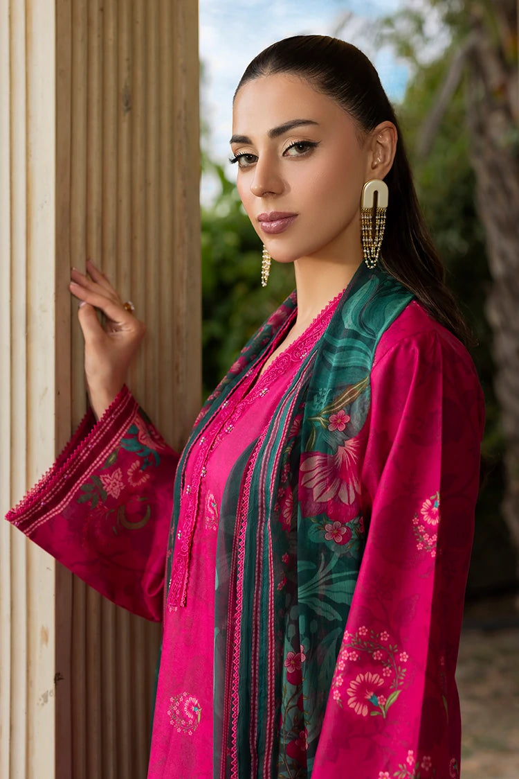 3-PC Unstitched Embroidered Lawn Suit