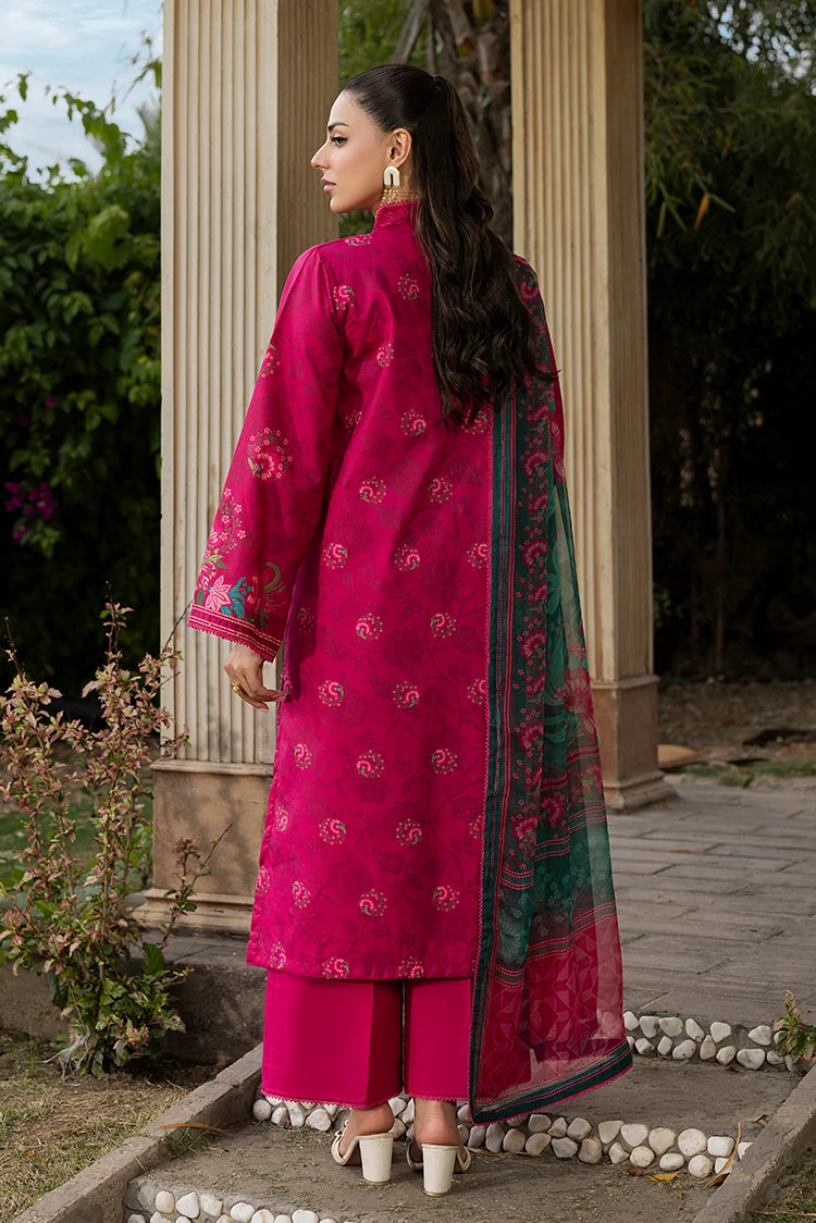3-PC Unstitched Embroidered Lawn Suit