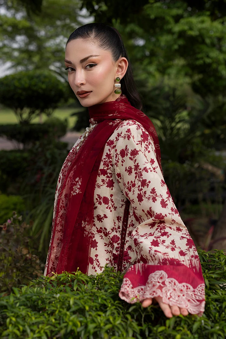 3-PC Unstitched Embroidered Lawn Suit