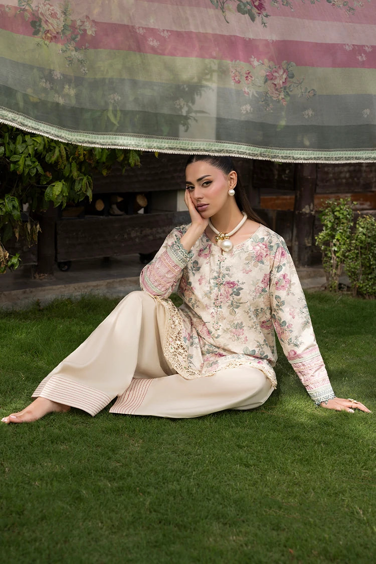 3-PC Unstitched Embroidered Lawn Suit