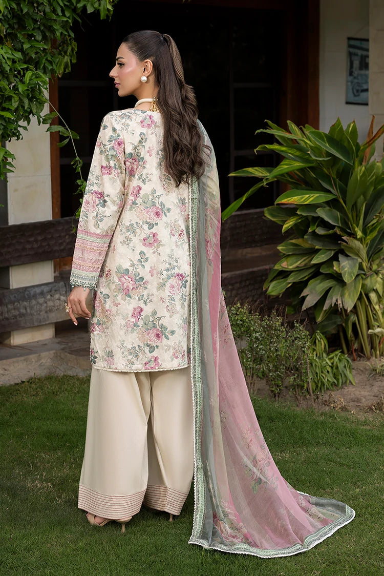 3-PC Unstitched Embroidered Lawn Suit