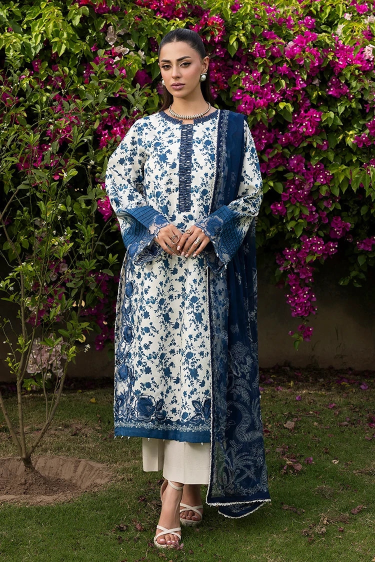 3-PC Unstitched Embroidered Lawn Suit