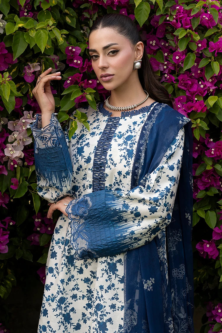 3-PC Unstitched Embroidered Lawn Suit