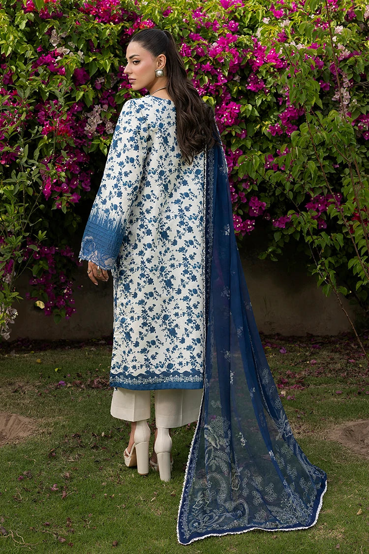 3-PC Unstitched Embroidered Lawn Suit