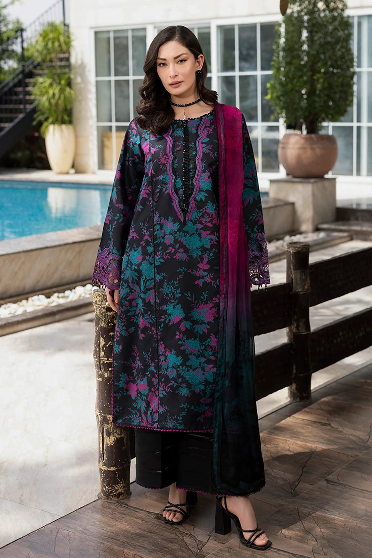 3-PC Unstitched Embroidered Lawn Suit