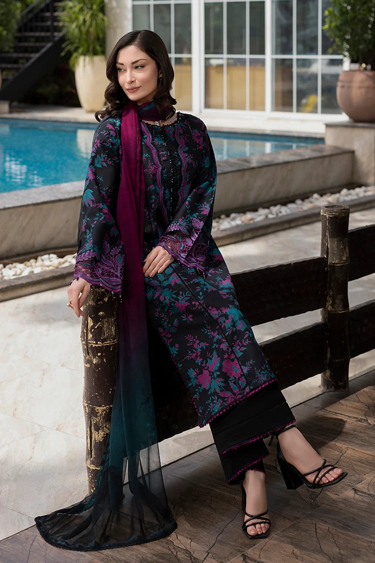 3-PC Unstitched Embroidered Lawn Suit