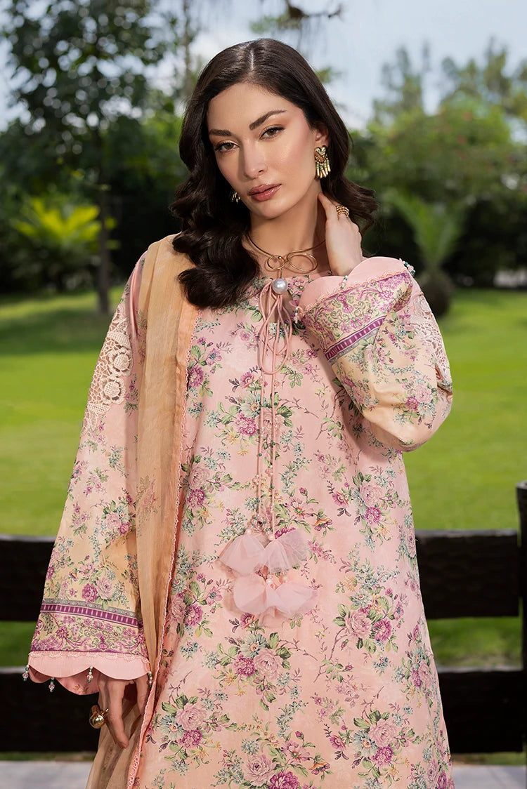 3-PC Unstitched Embroidered Lawn Suit