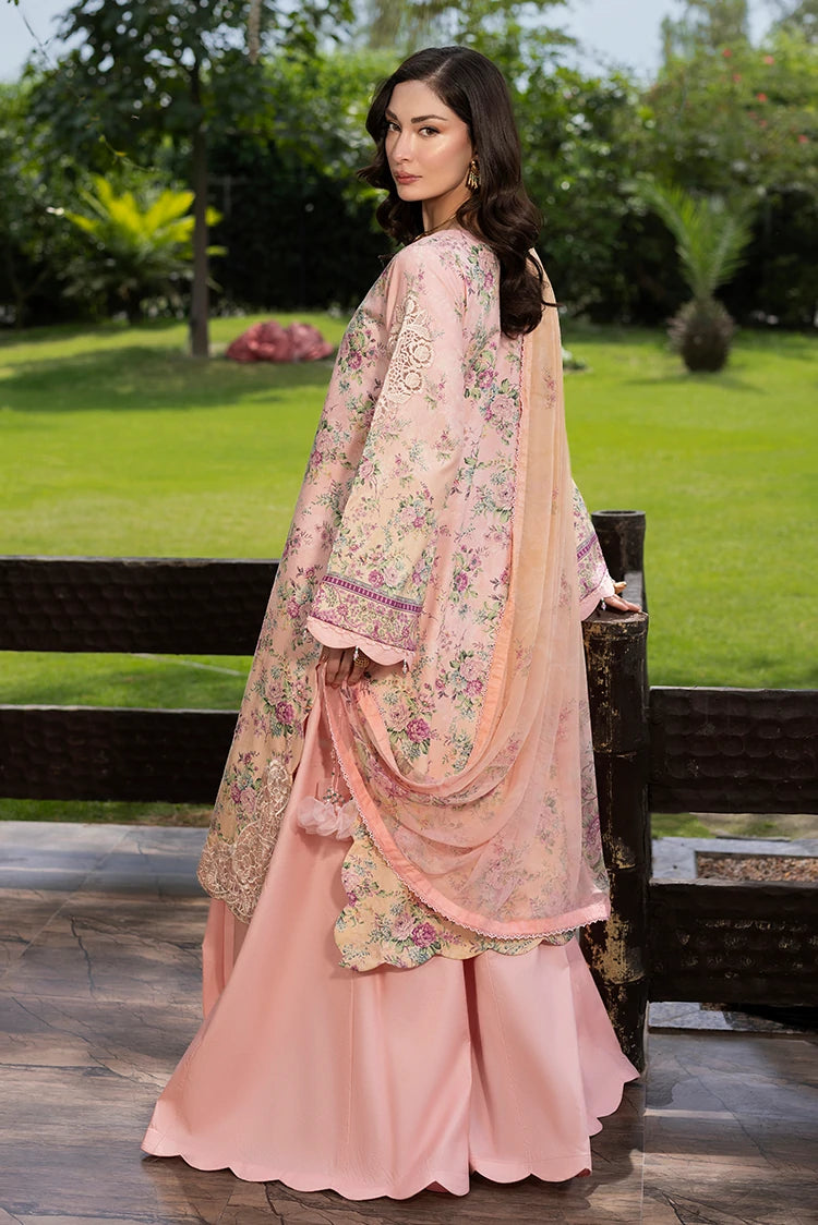 3-PC Unstitched Embroidered Lawn Suit