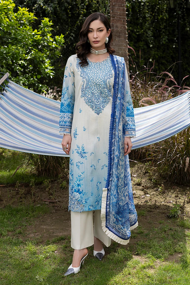3-PC Unstitched Embroidered Lawn Suit