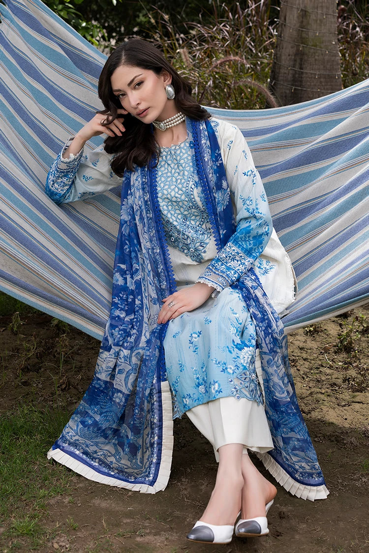 3-PC Unstitched Embroidered Lawn Suit
