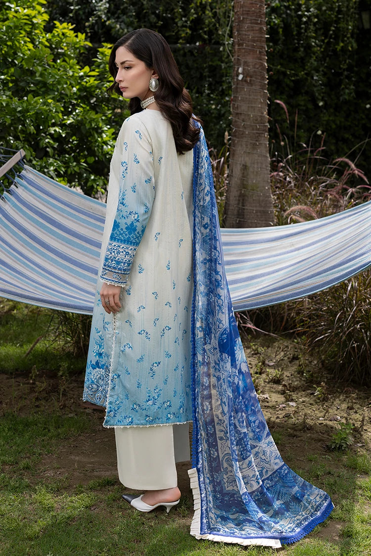 3-PC Unstitched Embroidered Lawn Suit