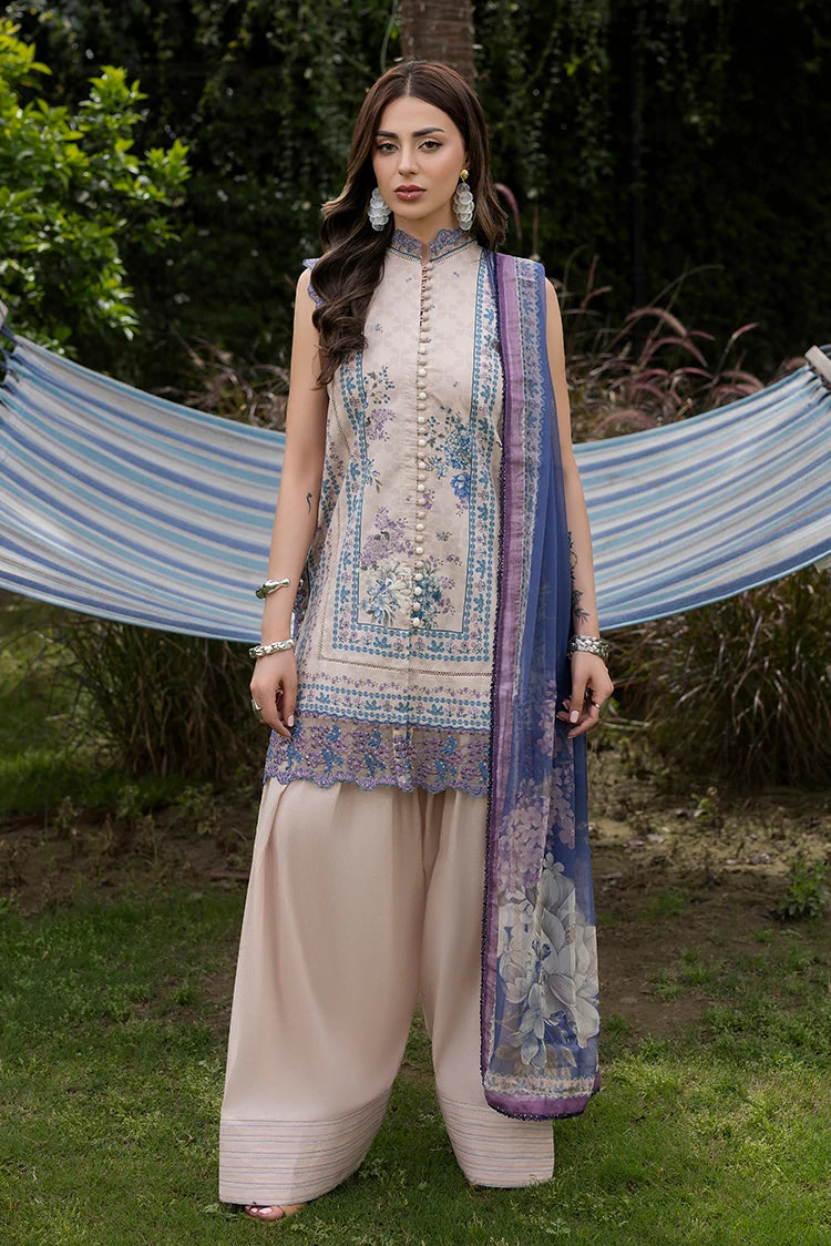 3-PC Unstitched Embroidered Lawn Suit