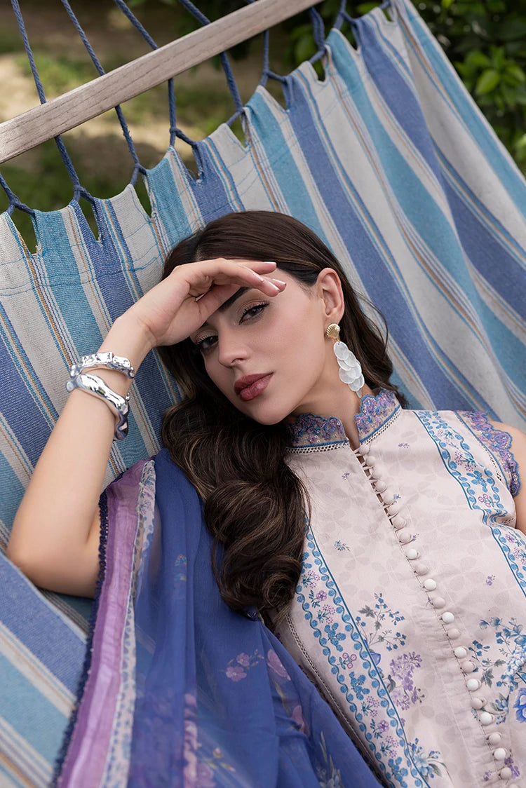 3-PC Unstitched Embroidered Lawn Suit