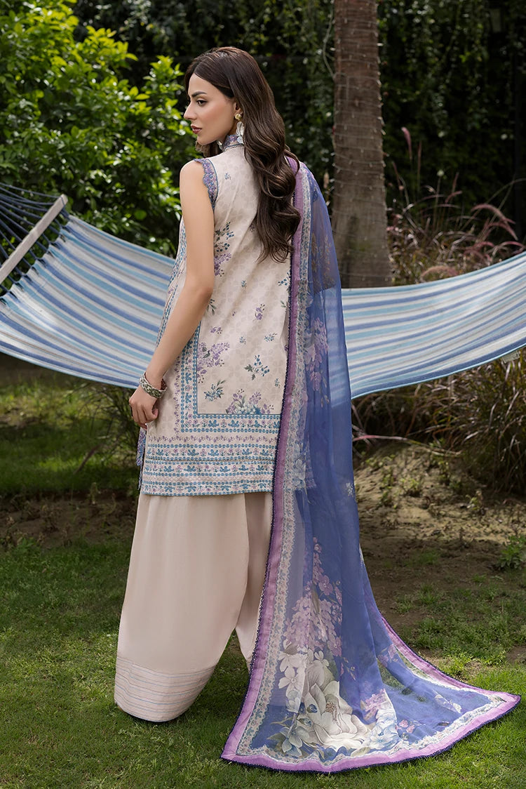 3-PC Unstitched Embroidered Lawn Suit