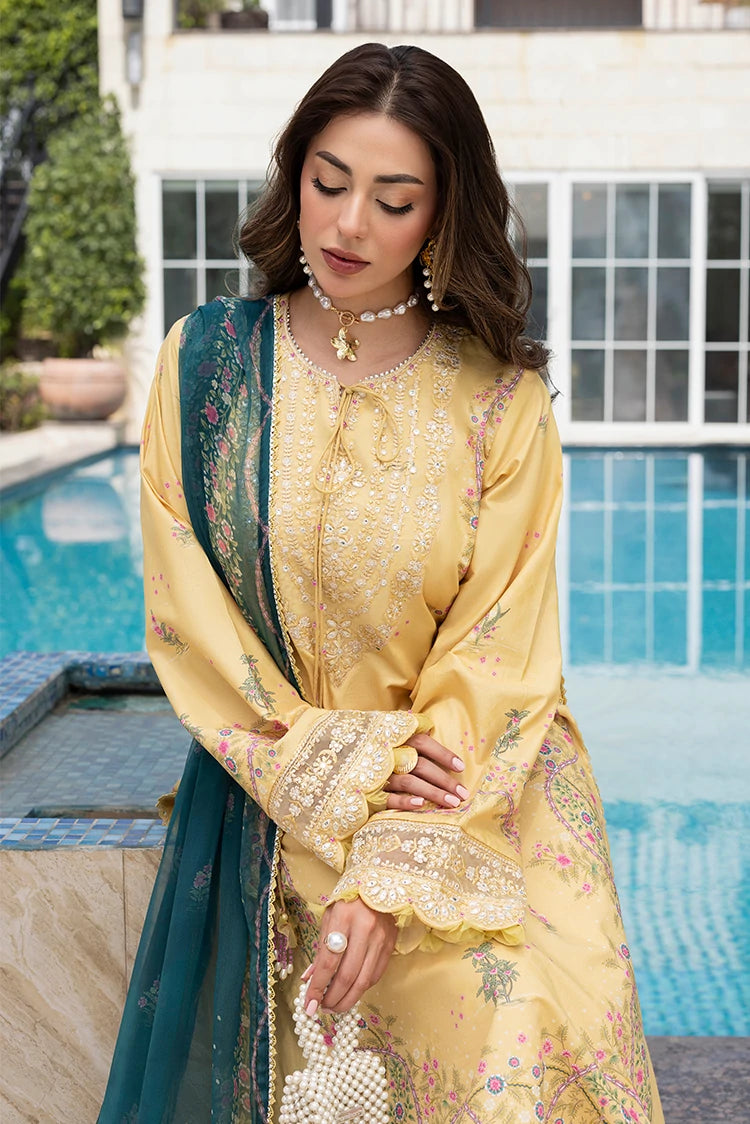 3-PC Unstitched Embroidered Lawn Suit