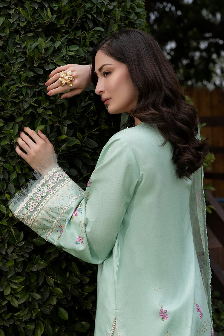 3-PC Unstitched Embroidered Lawn Suit