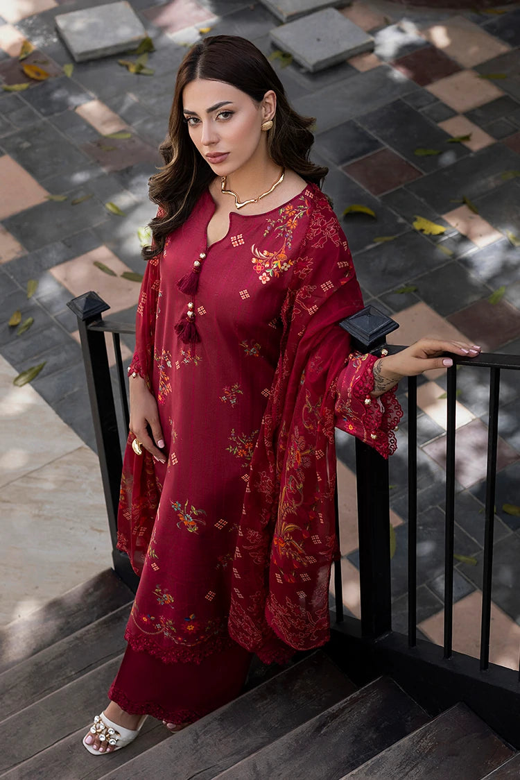 3-PC Unstitched Embroidered Lawn Suit