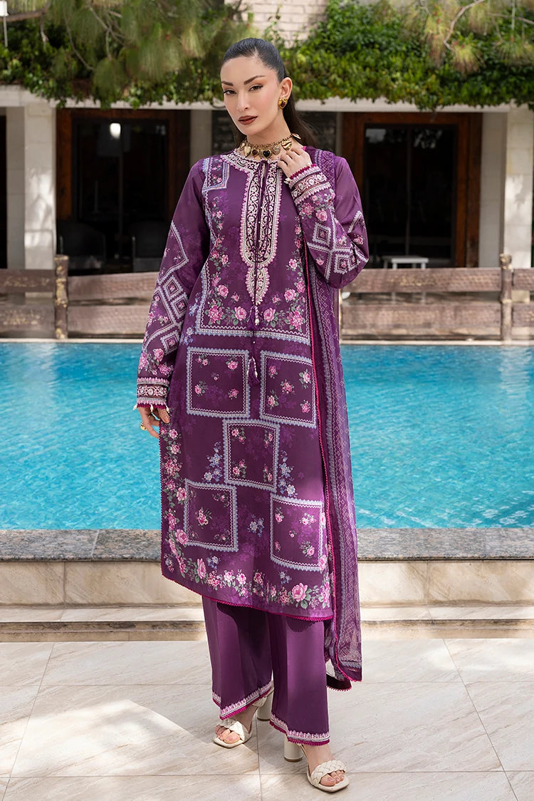 3-PC Unstitched Embroidered Lawn Suit
