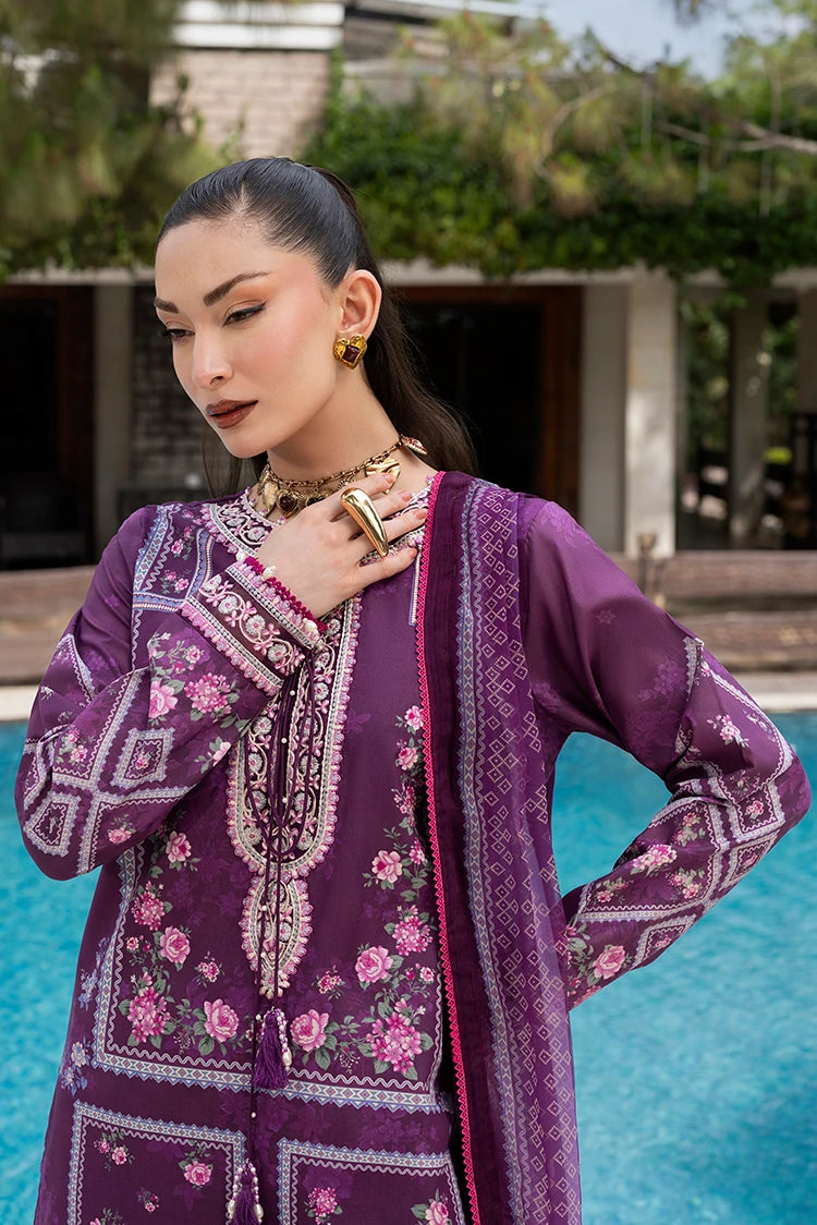 3-PC Unstitched Embroidered Lawn Suit