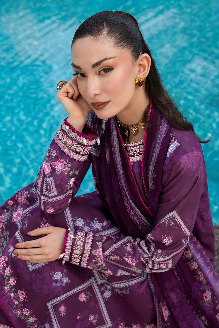 3-PC Unstitched Embroidered Lawn Suit
