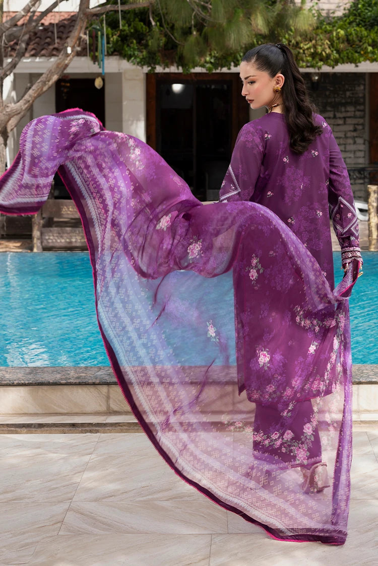3-PC Unstitched Embroidered Lawn Suit