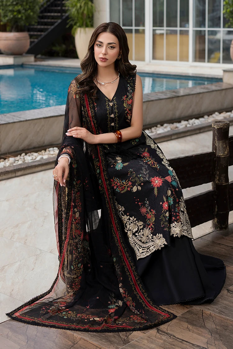 3-PC Unstitched Embroidered Lawn Suit
