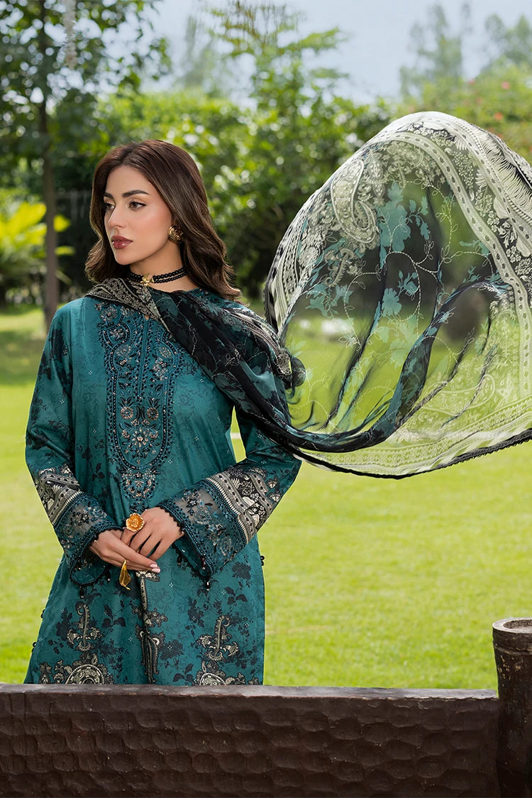 3-PC Unstitched Embroidered Lawn Suit