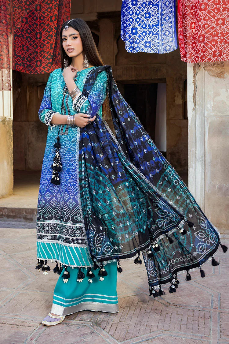 3-PC Unstitched Printed Lawn Suit