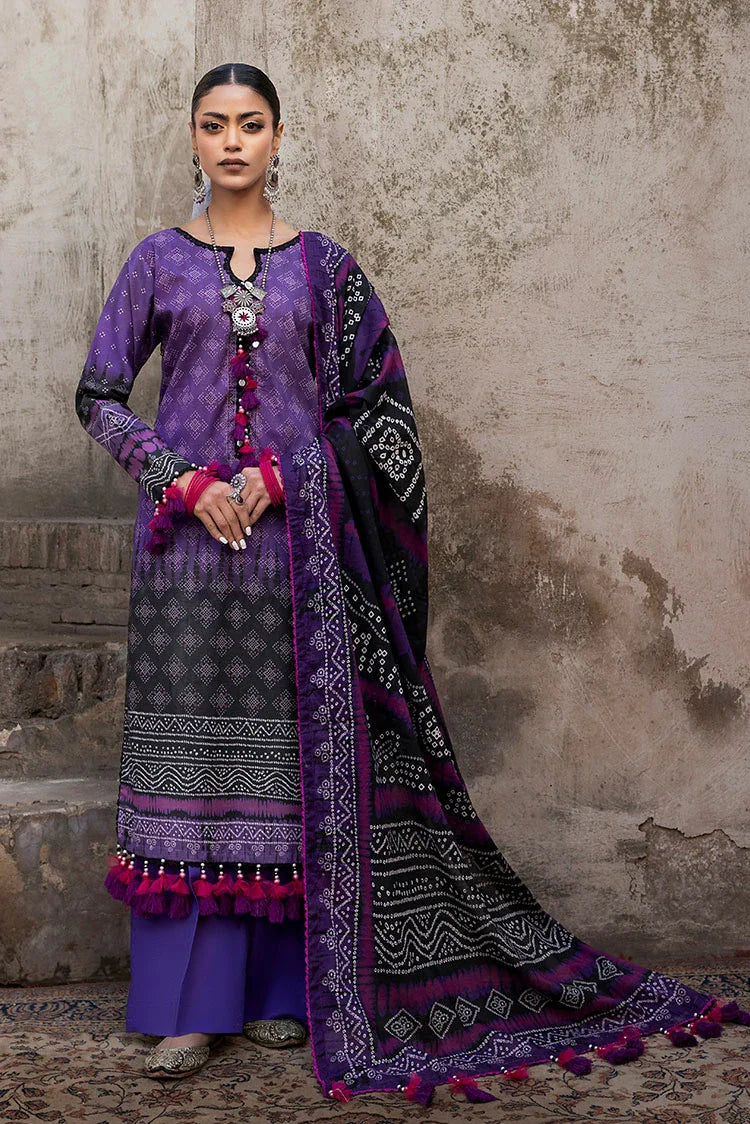 3-PC Unstitched Printed Lawn Suit
