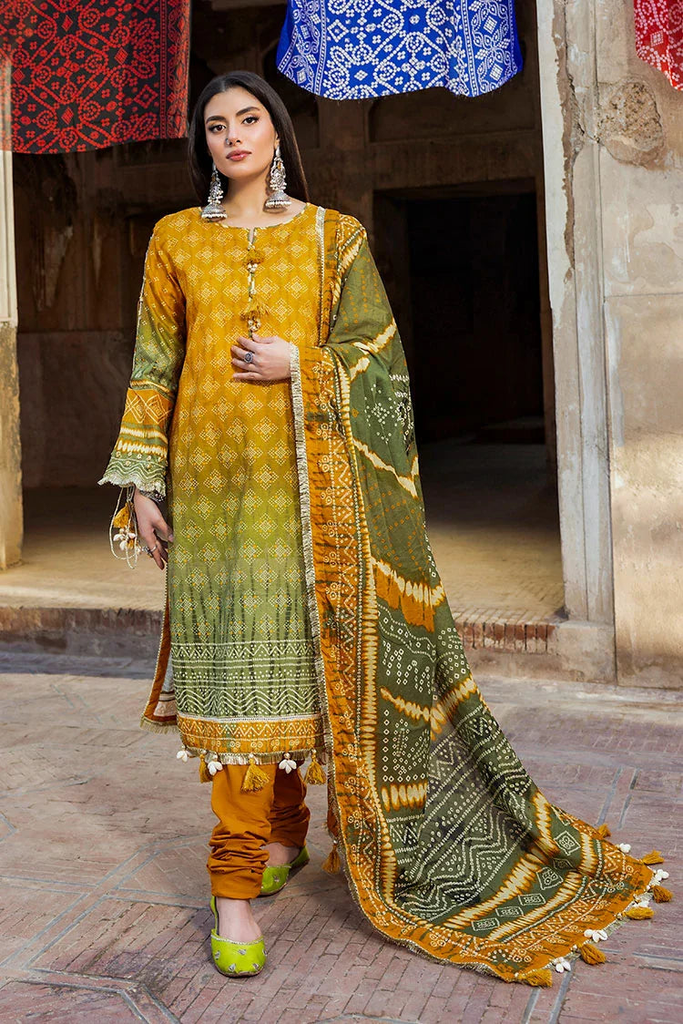3-PC Unstitched Printed Lawn Suit