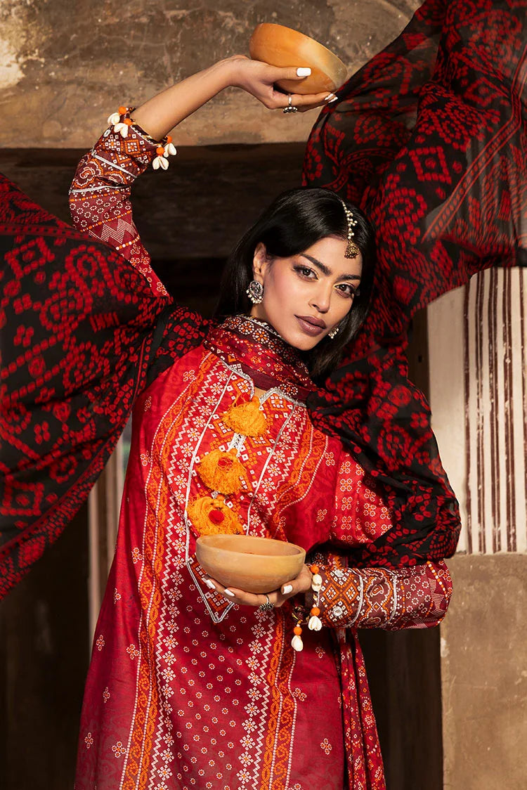 3-PC Unstitched Printed Lawn Suit