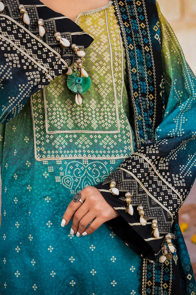 3-PC Unstitched Printed Lawn Suit