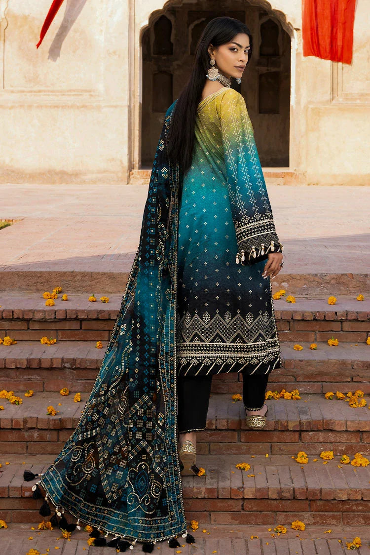 3-PC Unstitched Printed Lawn Suit
