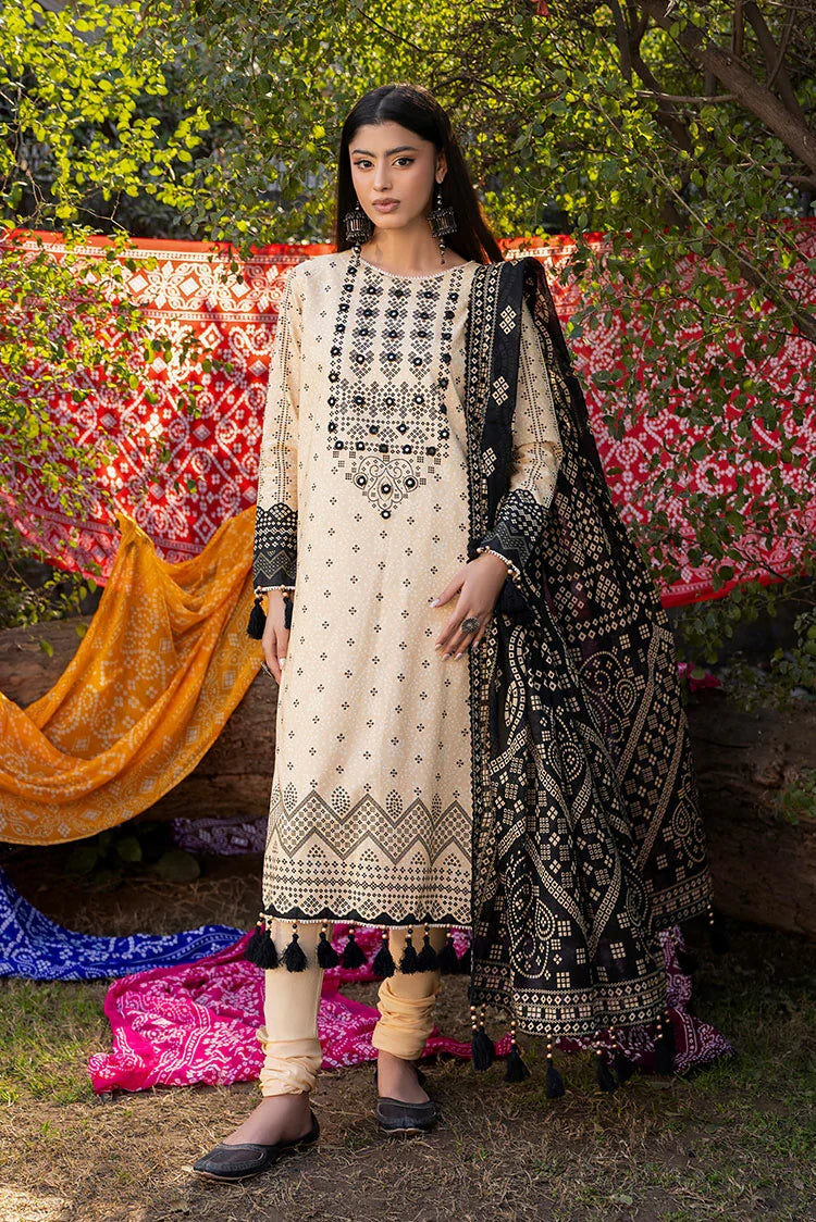 3-PC Unstitched Printed Lawn Suit