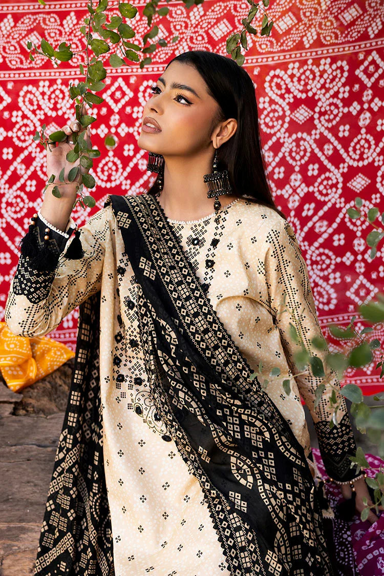 3-PC Unstitched Printed Lawn Suit