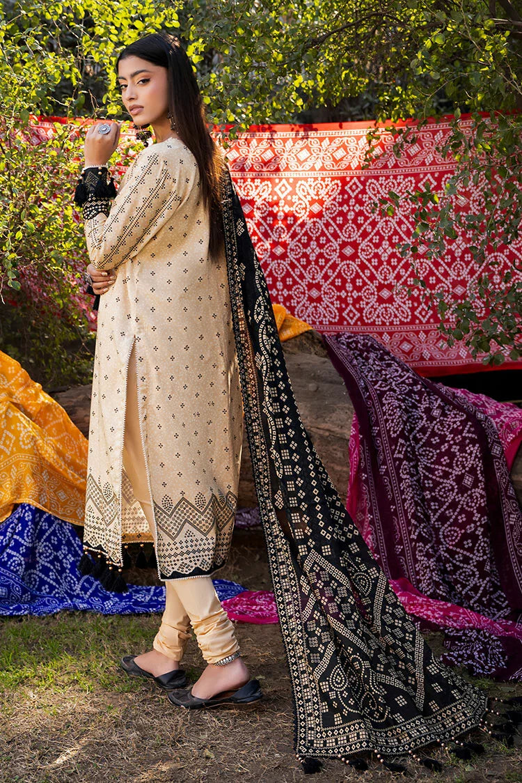 3-PC Unstitched Printed Lawn Suit
