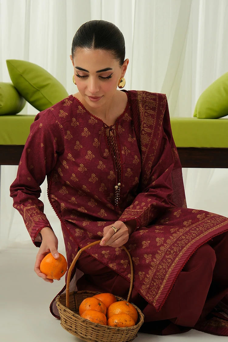 3-PC Unstitched Printed Lawn Suit