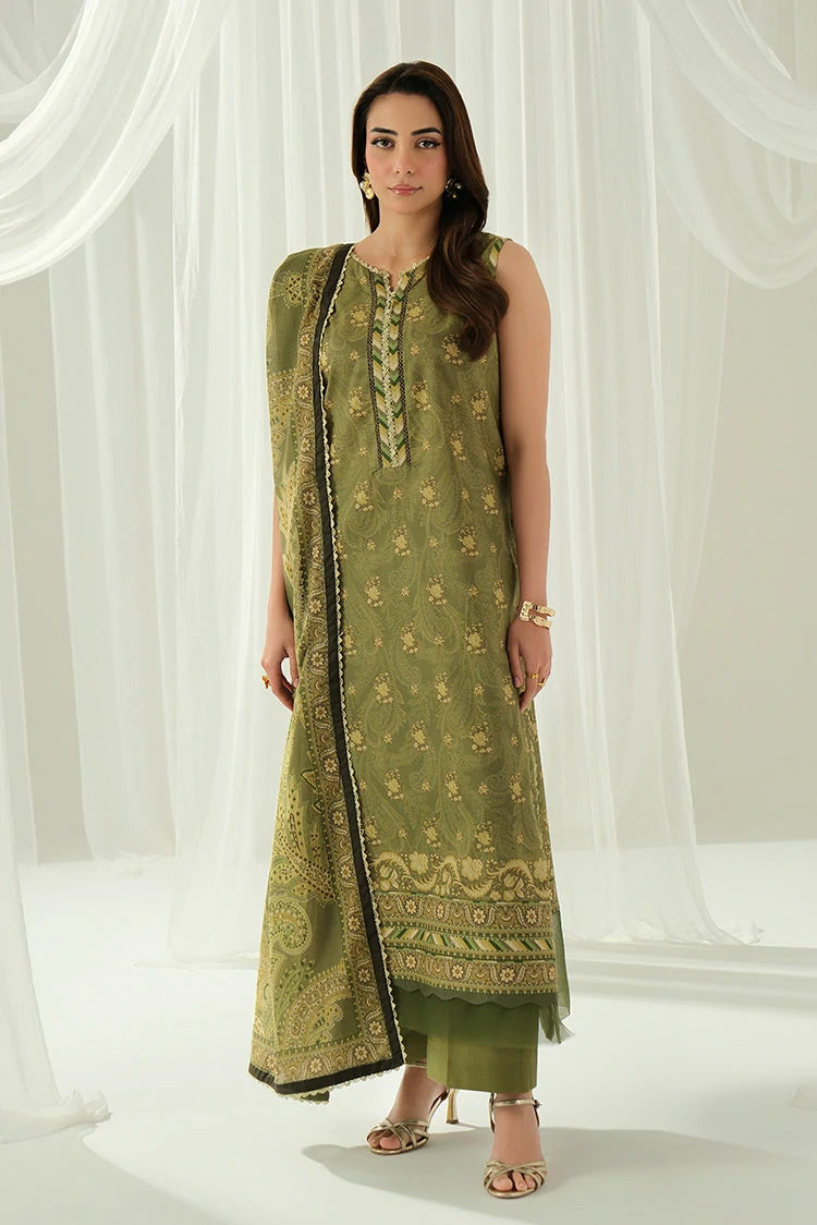 3-PC Unstitched Printed Lawn Suit