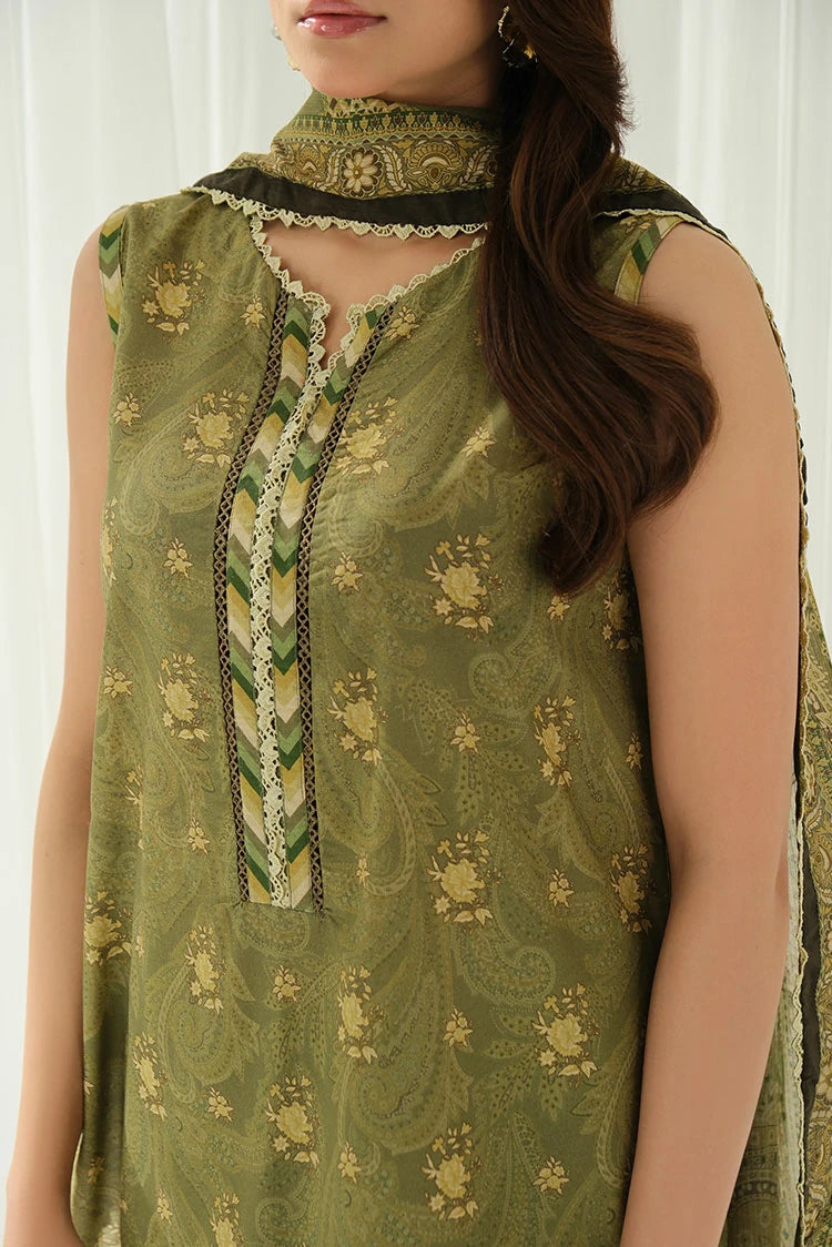 3-PC Unstitched Printed Lawn Suit