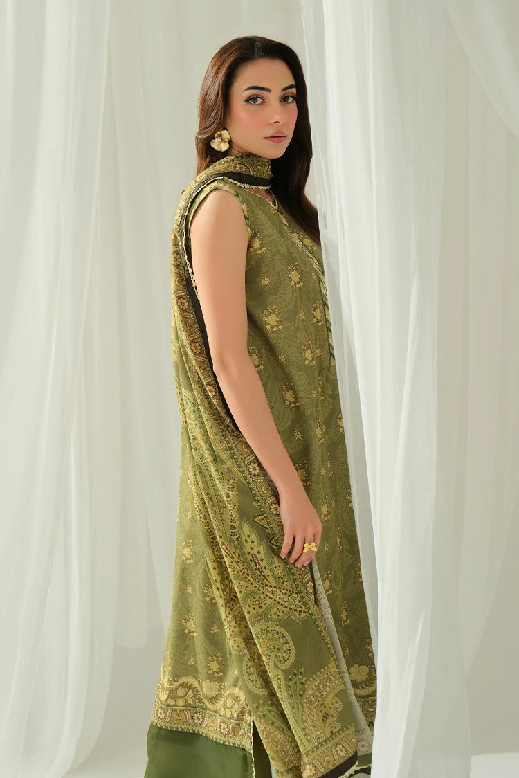 3-PC Unstitched Printed Lawn Suit