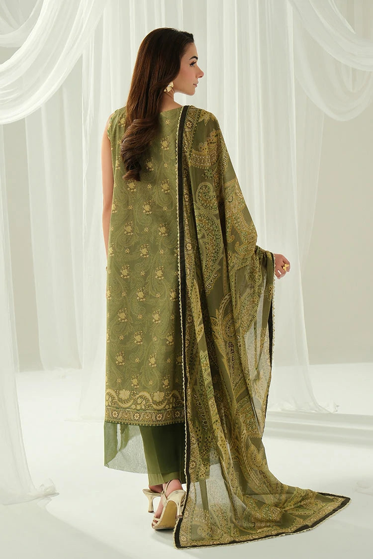 3-PC Unstitched Printed Lawn Suit